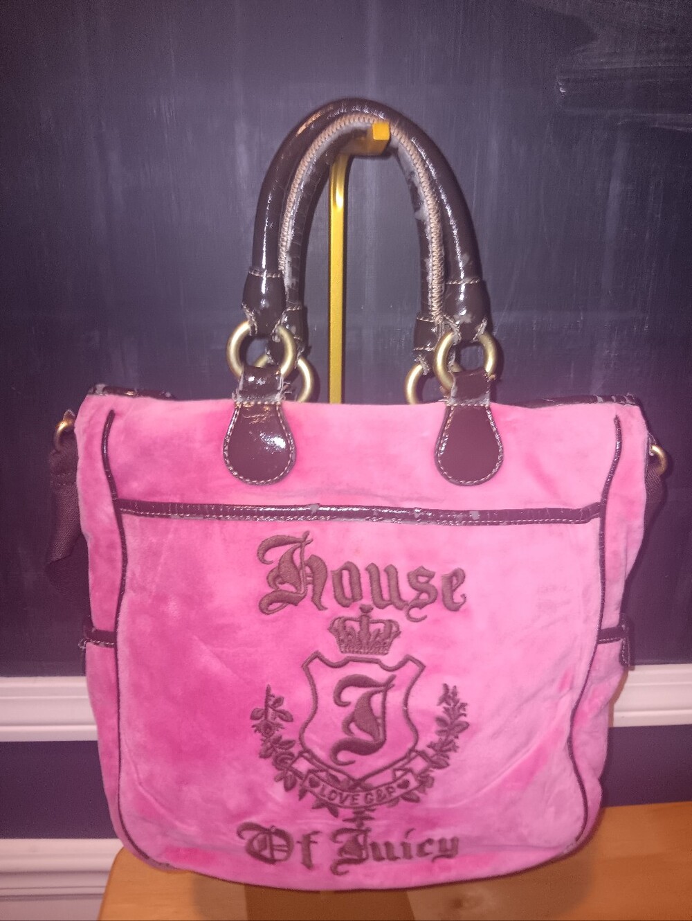 Juicy Couture Vintage Y2k Rare House Of Juicy Velour Tote Bag